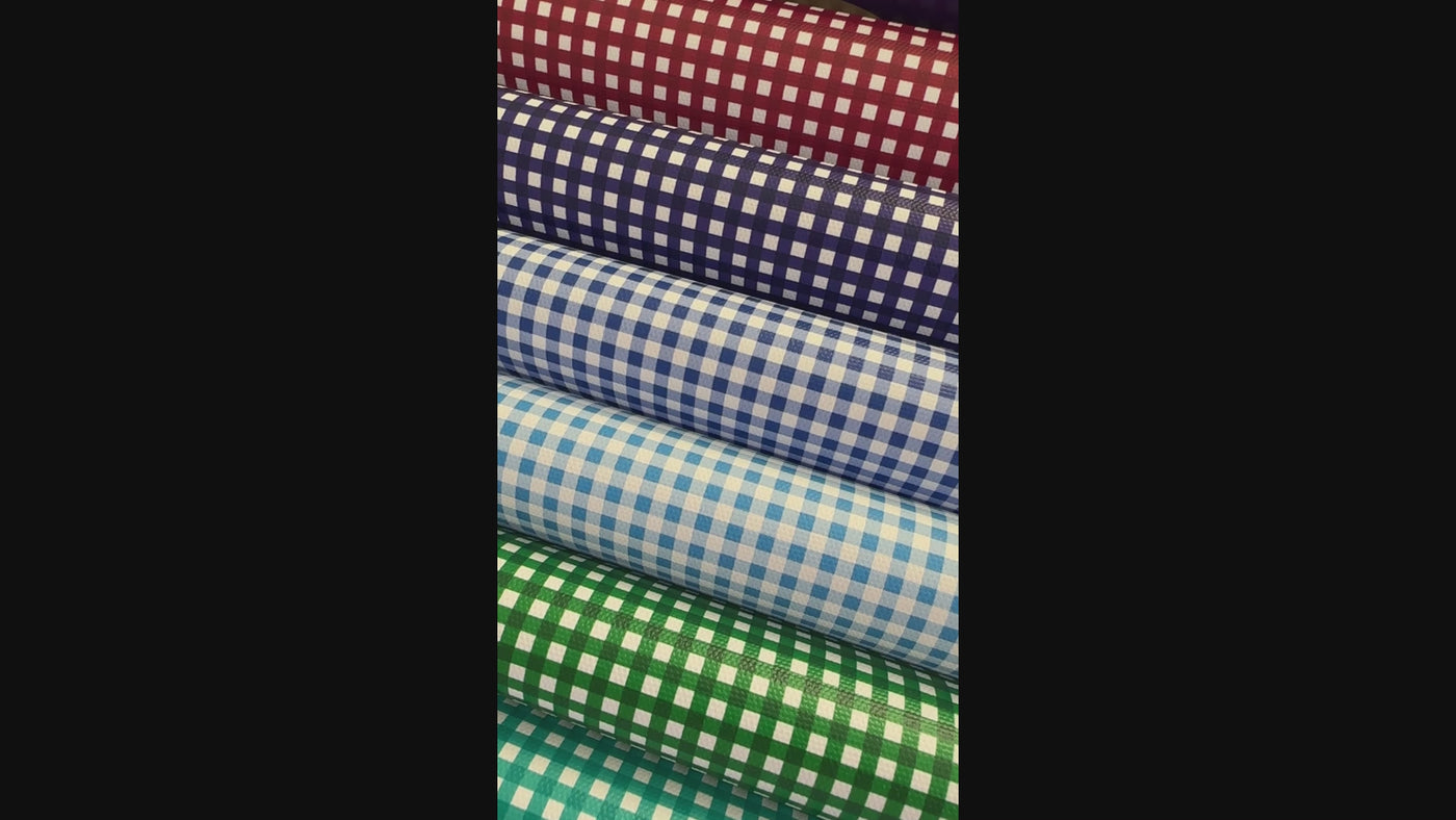 Gingham school - Leatherette vinyl - canvas - choose Fabric material Sheets