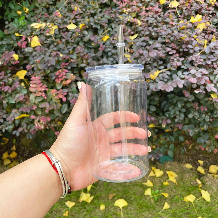 Plastic 16oz Beer Cup Clear with Clear lid and plastic straw Libbey