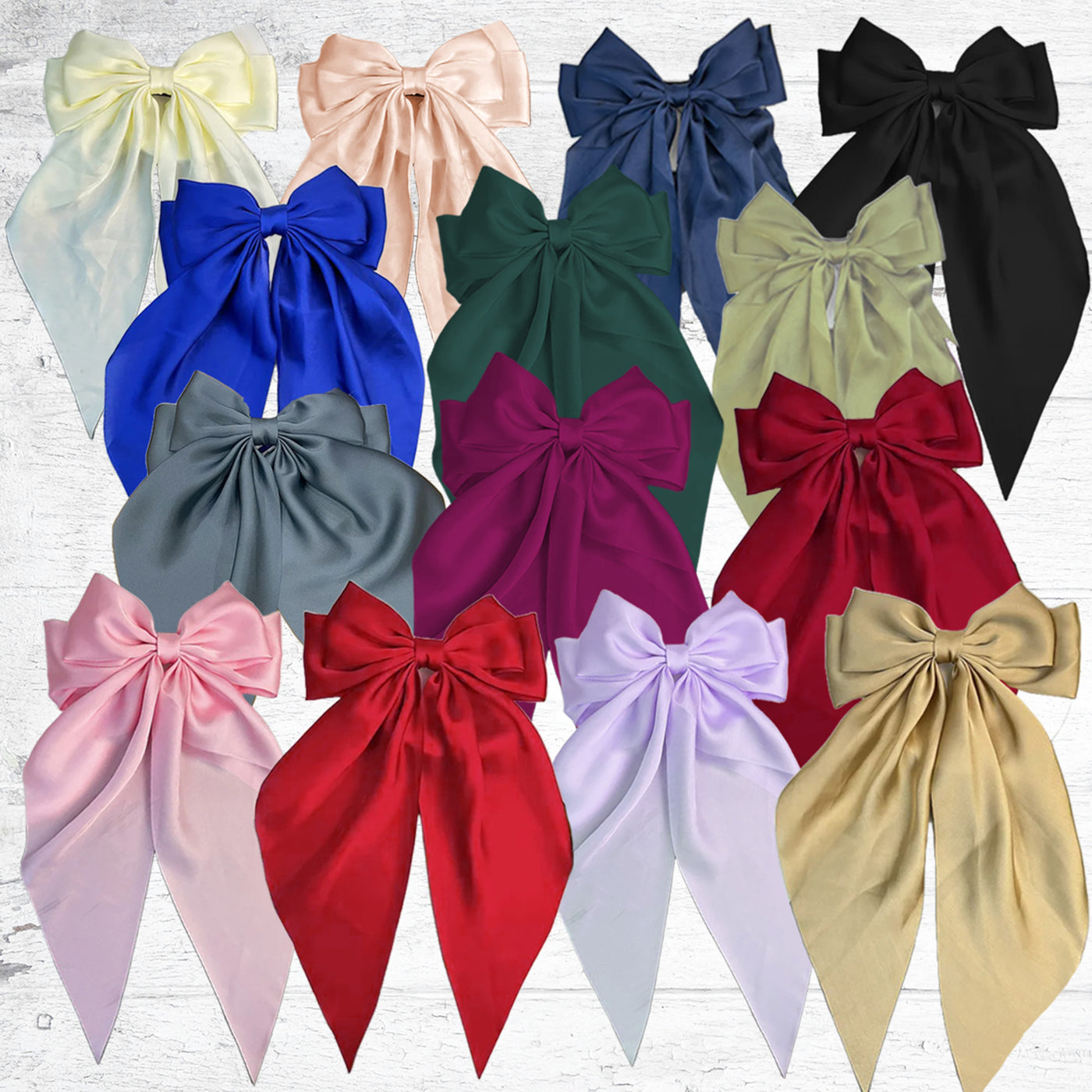 Waterfall satin hair Bow