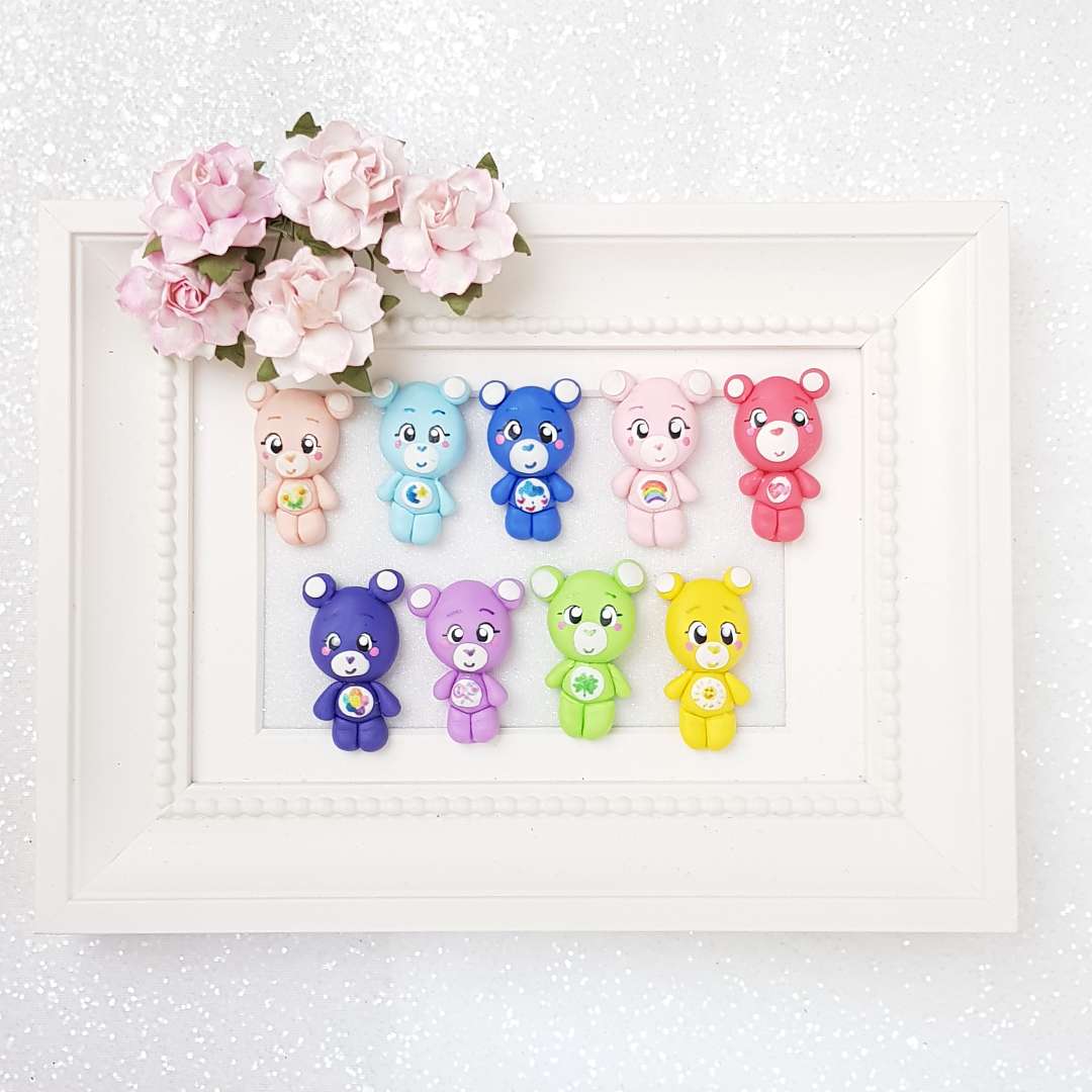 Clay Charm Embellishment - Colorful Bear - Crafty Mood