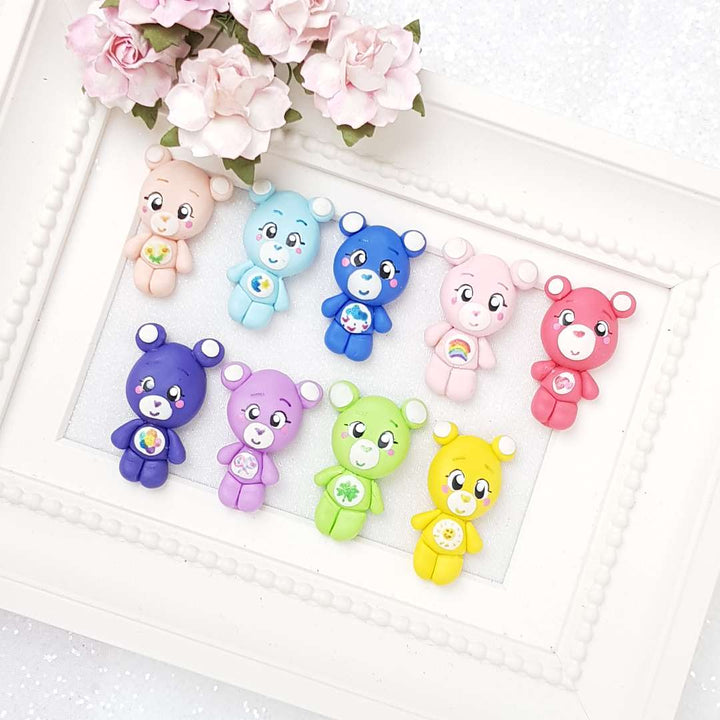 Clay Charm Embellishment - Colorful Bear - Crafty Mood