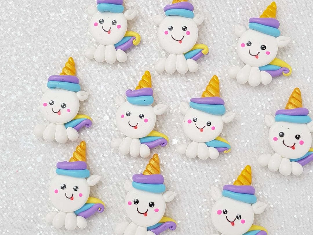 Clay Charm Embellishment - Unicorn Delight - Crafty Mood