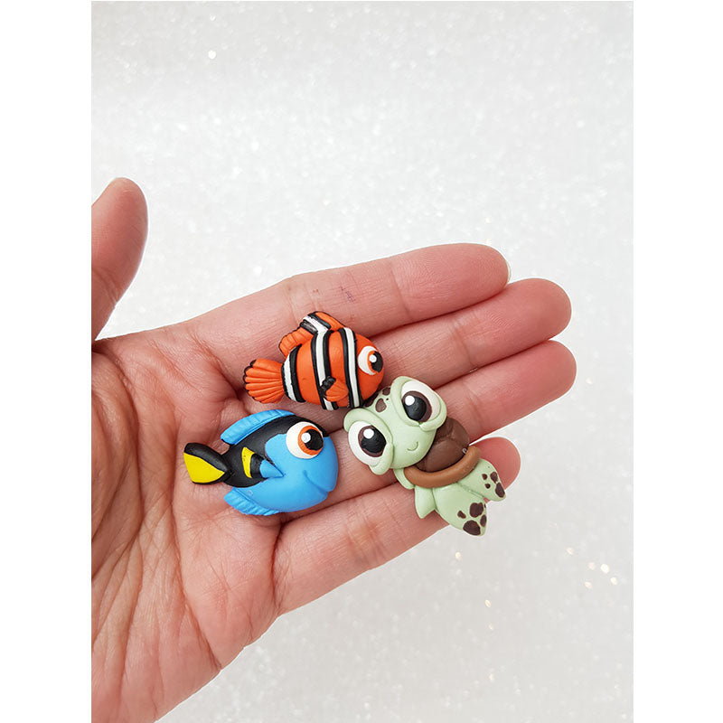 Clay Charm Embellishment - Sea Life Big Eyes - Crafty Mood