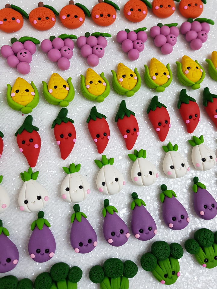 Clay Charm Embellishment - NEW VEGGIE PRICE OF EACH - Crafty Mood