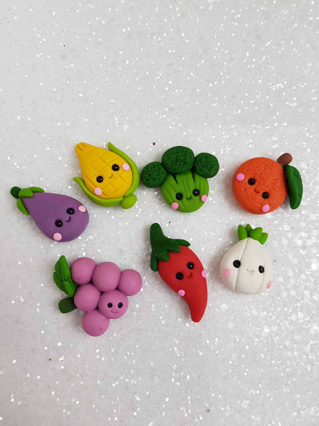 Clay Charm Embellishment - NEW VEGGIE PRICE OF EACH - Crafty Mood