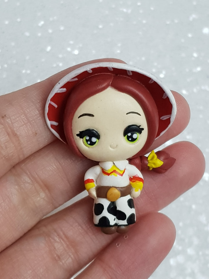 Clay Charm Embellishment - NEW COWBOY  BIG EYES - Crafty Mood