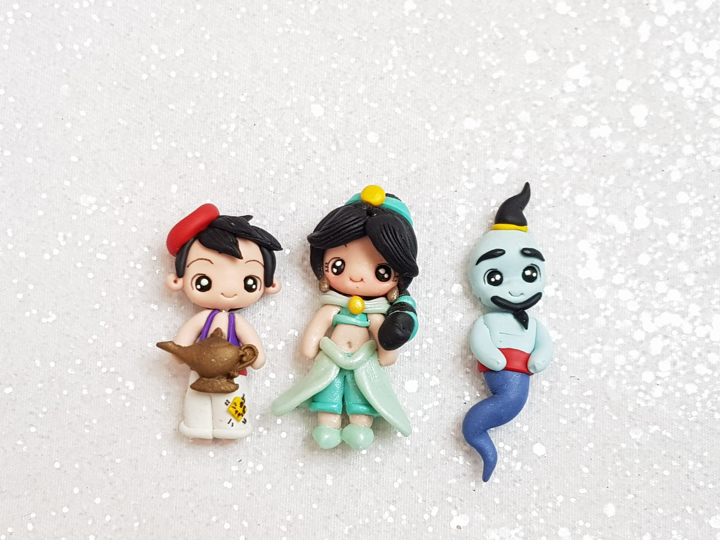 Clay Charm Embellishment - NEW PRINCESS AND FRIENDS E SET OF 3 - Crafty Mood