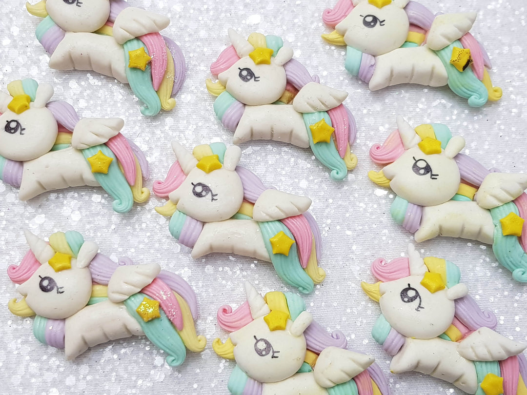 Clay Charm Embellishment - C Unicorn - Crafty Mood