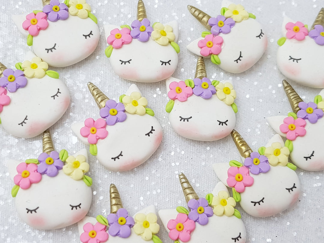 Clay Charm Embellishment - NEW Sleepy Unicorn M - Crafty Mood