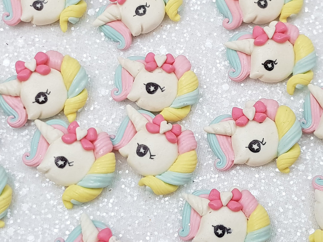 Clay Charm Embellishment - NEW Unicorn Head - Crafty Mood