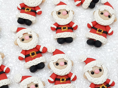 Clay Charm Embellishment - Christmas Santa - 4 cm - Crafty Mood