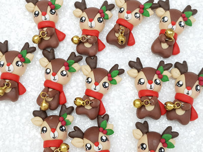 Clay Charm Embellishment - New Jingle Reindeer - Crafty Mood