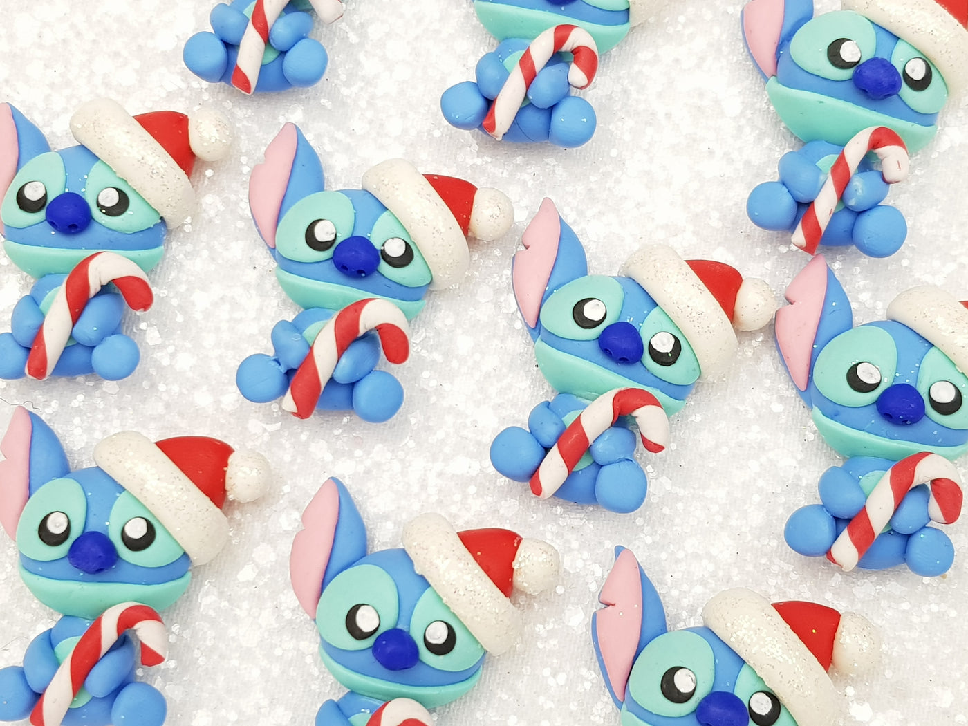 Clay Charm Embellishment - New Christmas Blue Monster - Crafty Mood