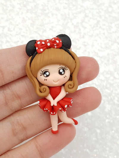 Clay Charm Embellishment - NEW MOUSE GIRL C - Crafty Mood