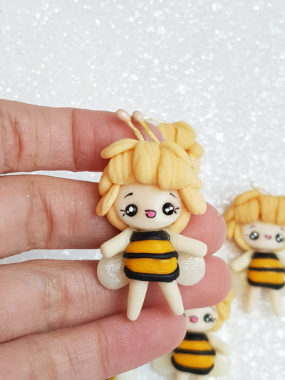 Clay Charm Embellishment - Bee Girl - Crafty Mood