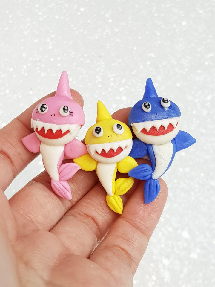 Clay Charm Embellishment - SHARK - Crafty Mood