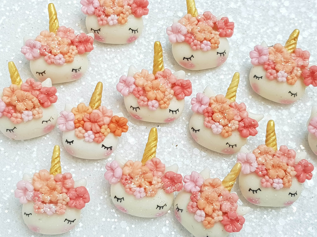 Clay Charm Embellishment - NEW Sleepy Unicorn Autumn B - Crafty Mood