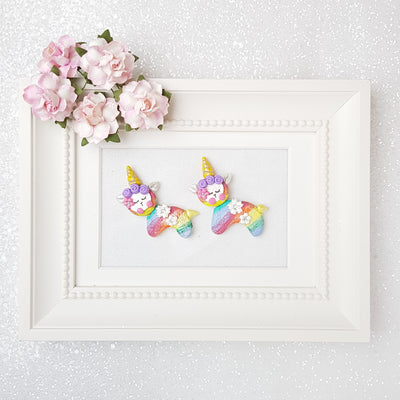 Clay Charm Embellishment - Rainbow Llama Delight - Crafty Mood