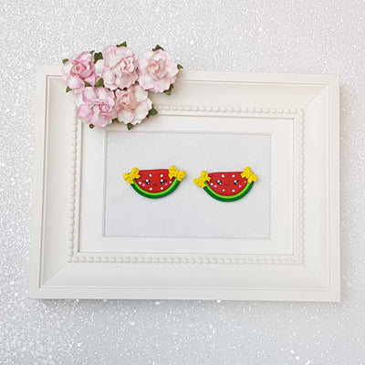 Clay Charm Embellishment - Summer Bow Watermelon - Crafty Mood
