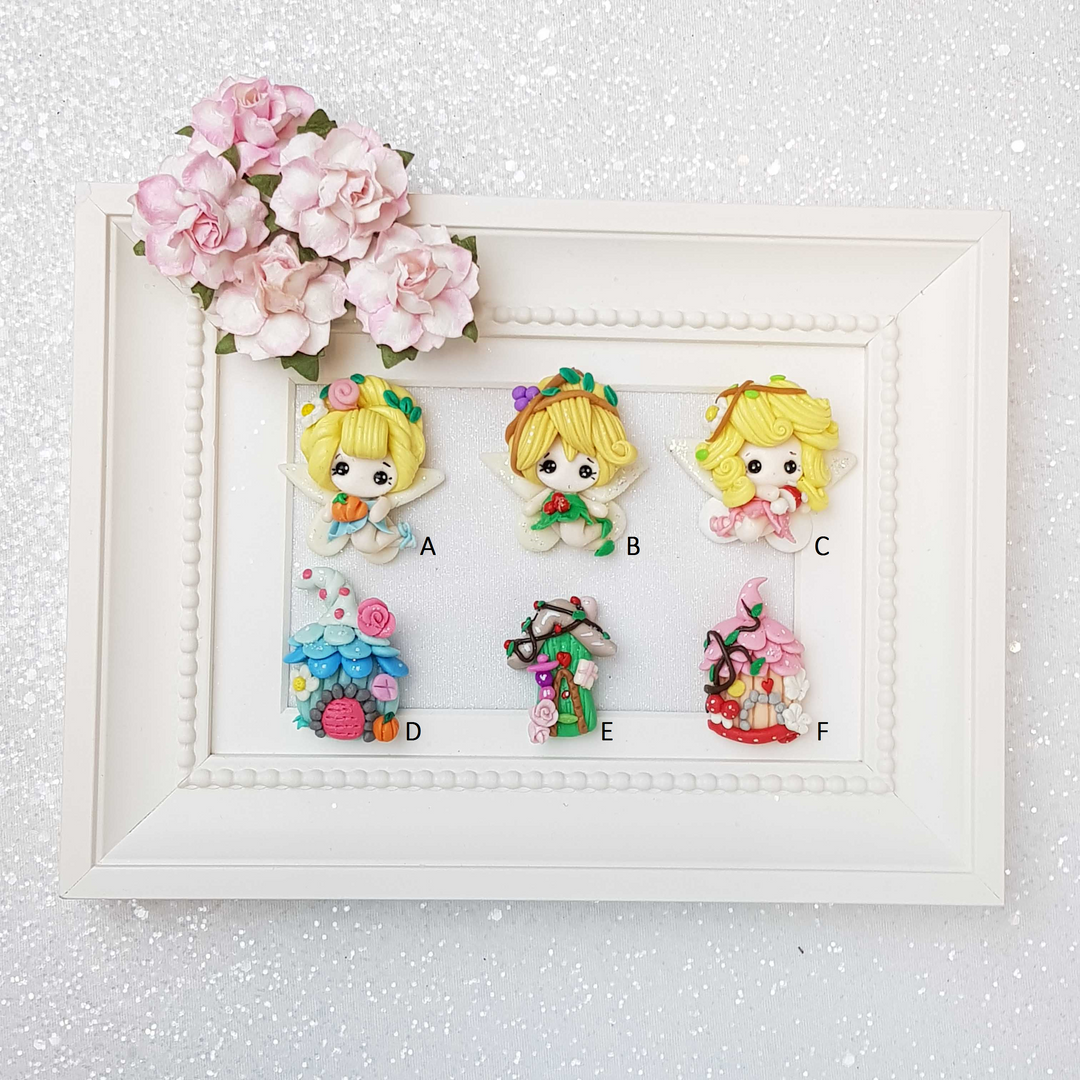 Clay Charm Embellishment - Fairy and House B - Crafty Mood