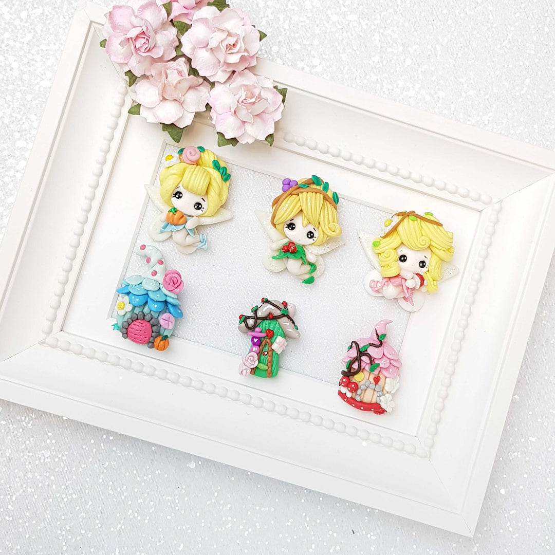 Clay Charm Embellishment - Fairy and House B - Crafty Mood