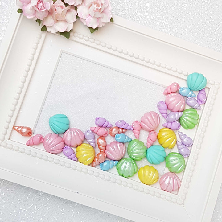 Clay Charm Embellishment - Sea Shell - Random Mixed of 4 - Crafty Mood