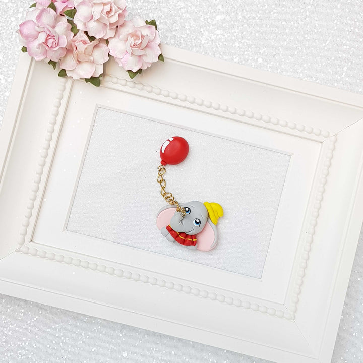 Clay Charm Embellishment - elephant balloon - Crafty Mood