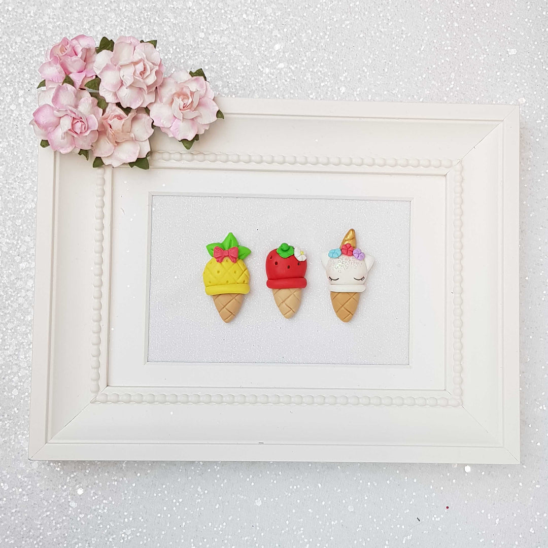 Clay Charm Embellishment - The Summer Ice Cream - Crafty Mood