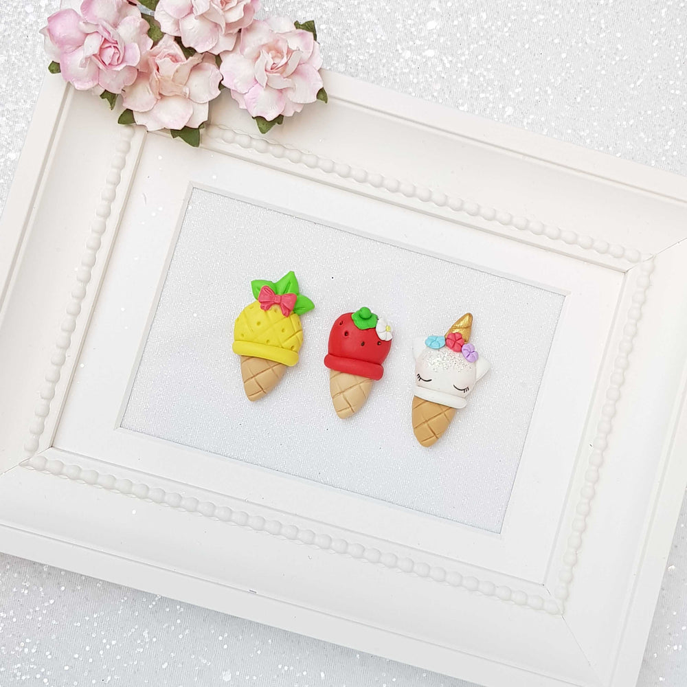 Clay Charm Embellishment - The Summer Ice Cream - Crafty Mood