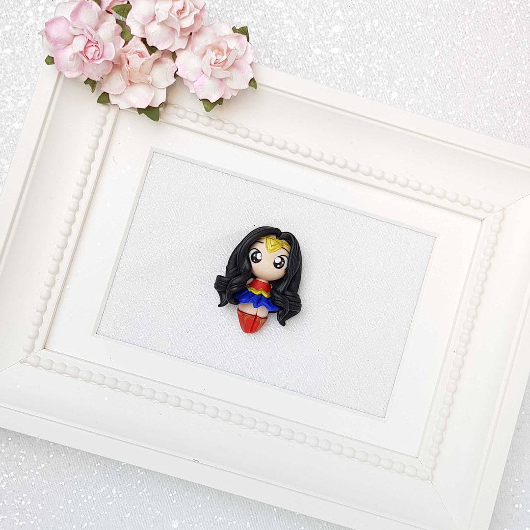 Clay Charm Embellishment - Wonder Girl - Crafty Mood