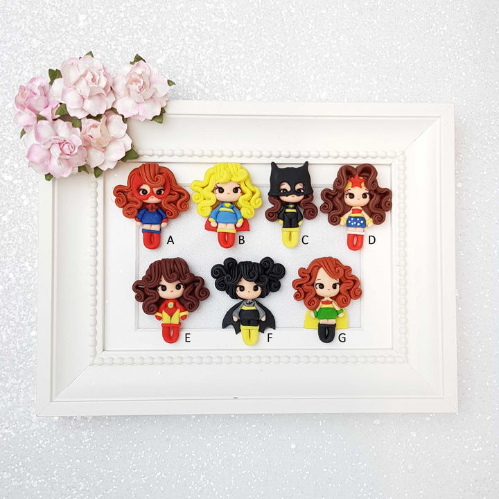 Clay Charm Embellishment - The Superheroes - Crafty Mood