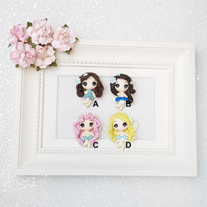 Clay Charm Embellishment - fairy big eyes - Crafty Mood