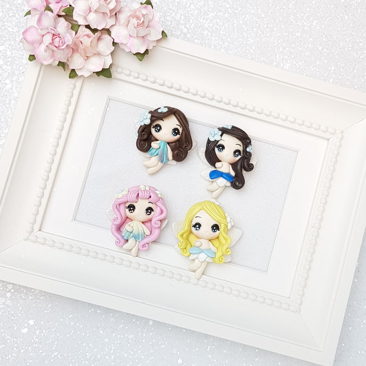 Clay Charm Embellishment - fairy big eyes - Crafty Mood