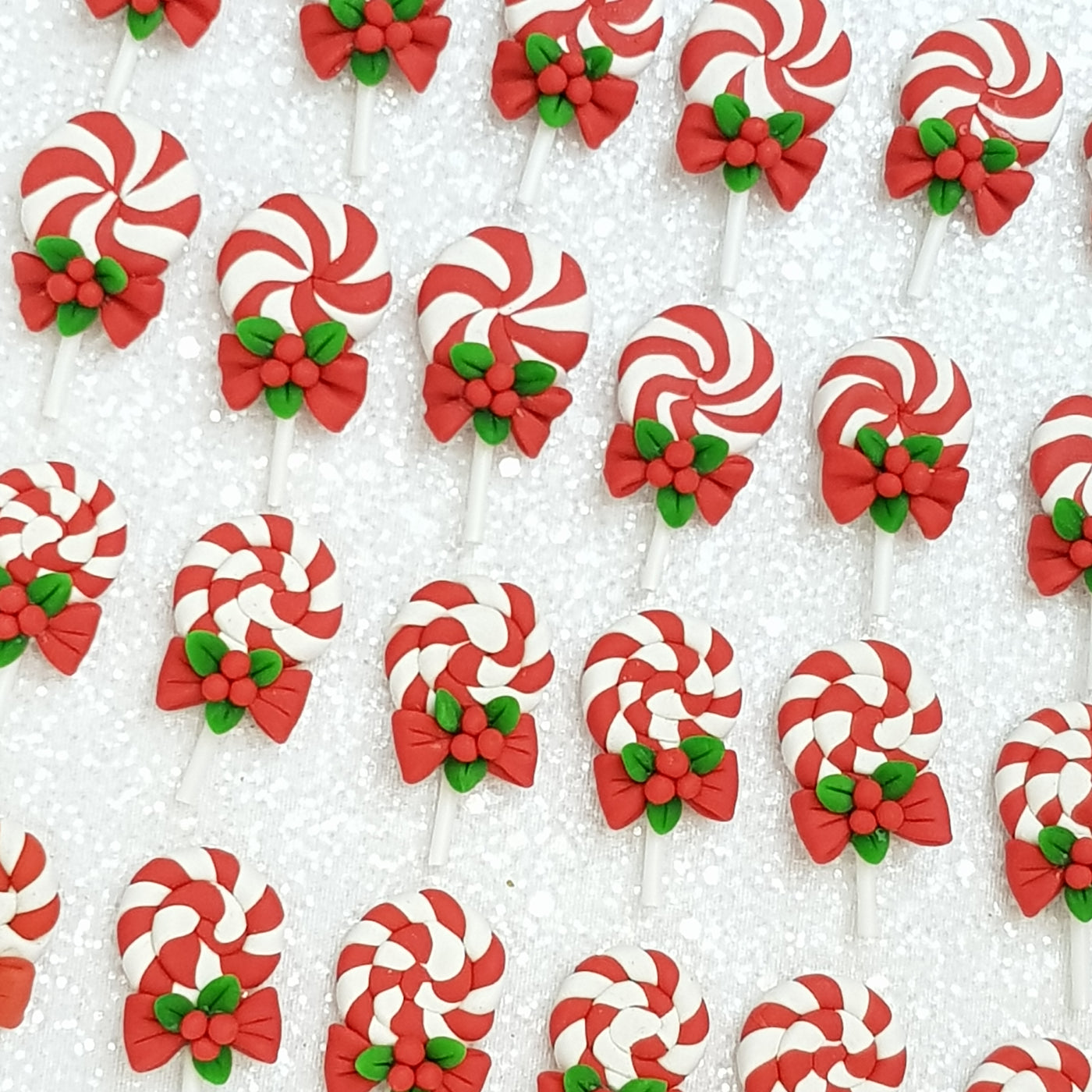 Clay Charm Embellishment - Christmas lollipop - Crafty Mood