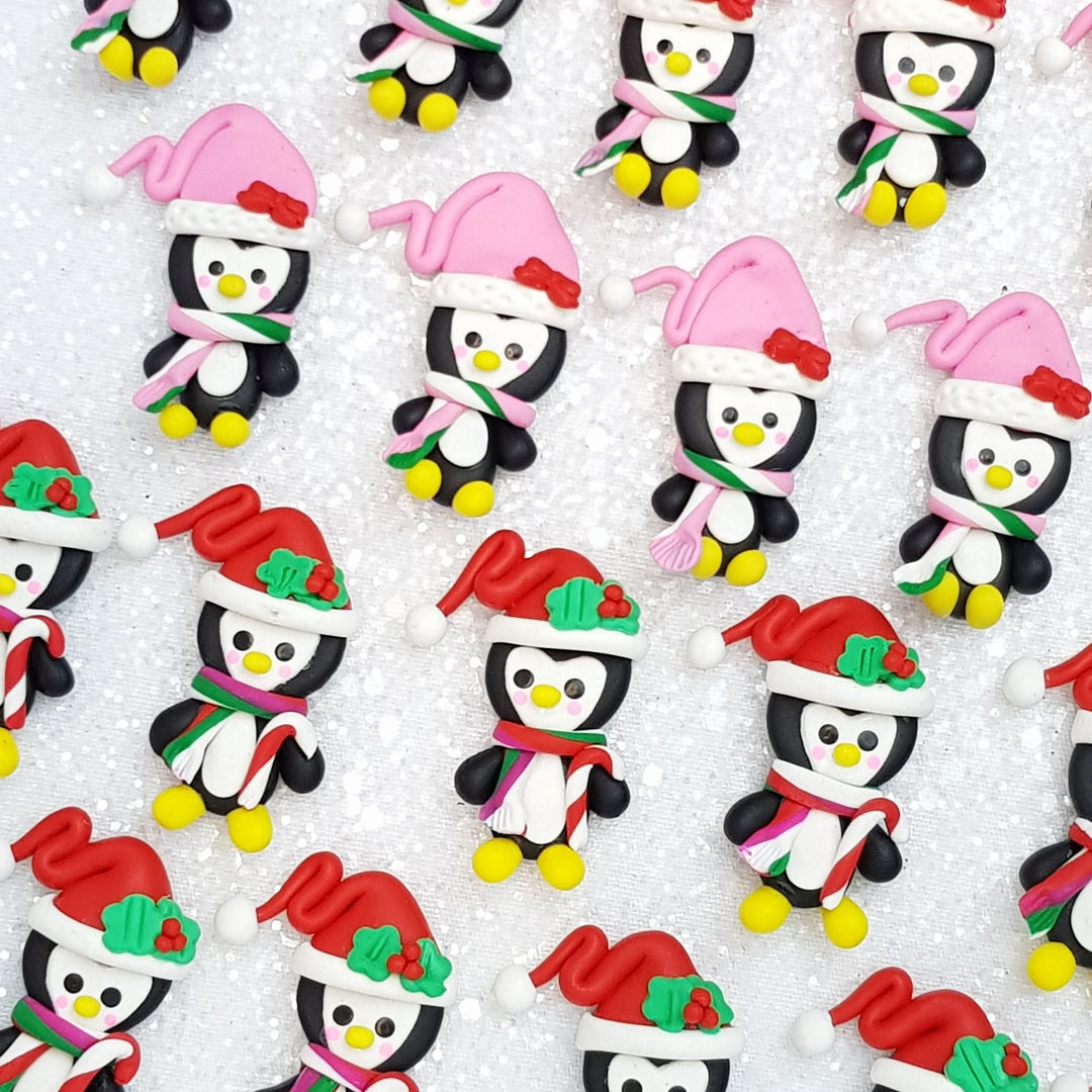 Clay Charm Embellishment - penguin delight - Crafty Mood