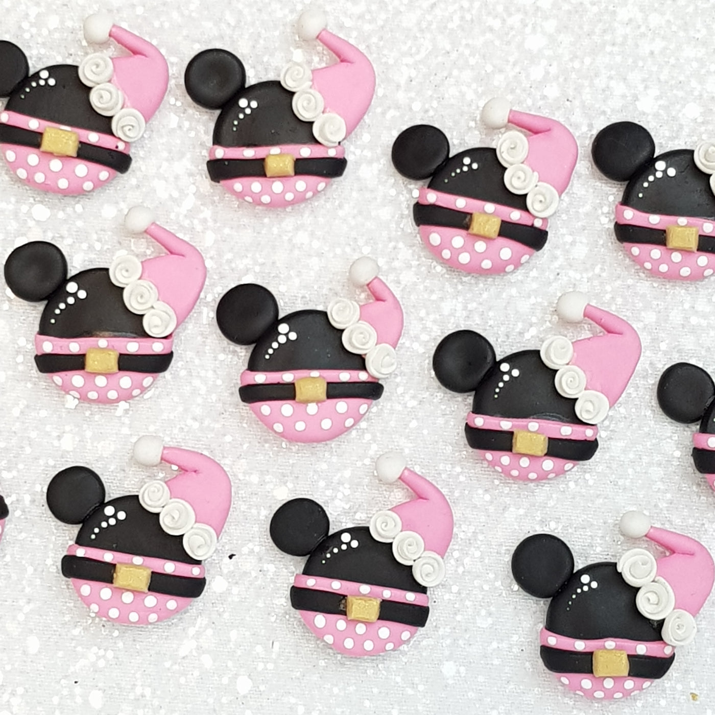 Clay Charm Embellishment - pink mouse - Crafty Mood