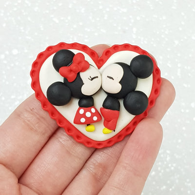 Mouse kiss love - Embellishment Clay Bow Centre - Crafty Mood