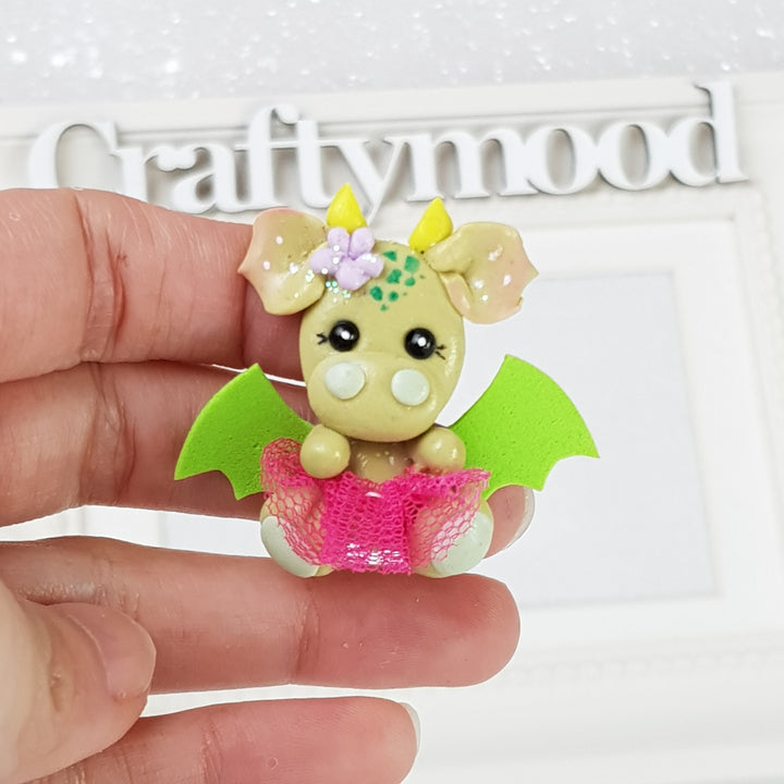 Dancing Animal tutu - Handmade Flatback Clay Bow Centre