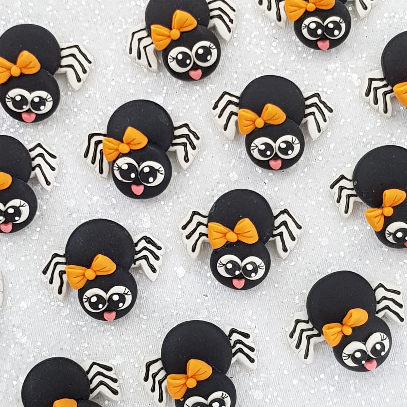 Cute Halloween Spider - Embellishment Clay Bow Centre
