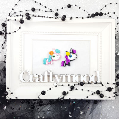 Dead candy unicorn - Embellishment Clay Bow Centre