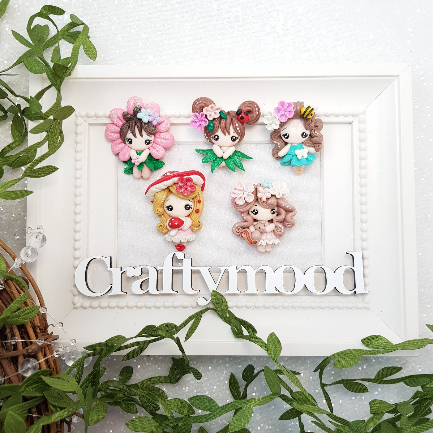 Adorable Flower Girls - Embellishment Clay Bow Centre