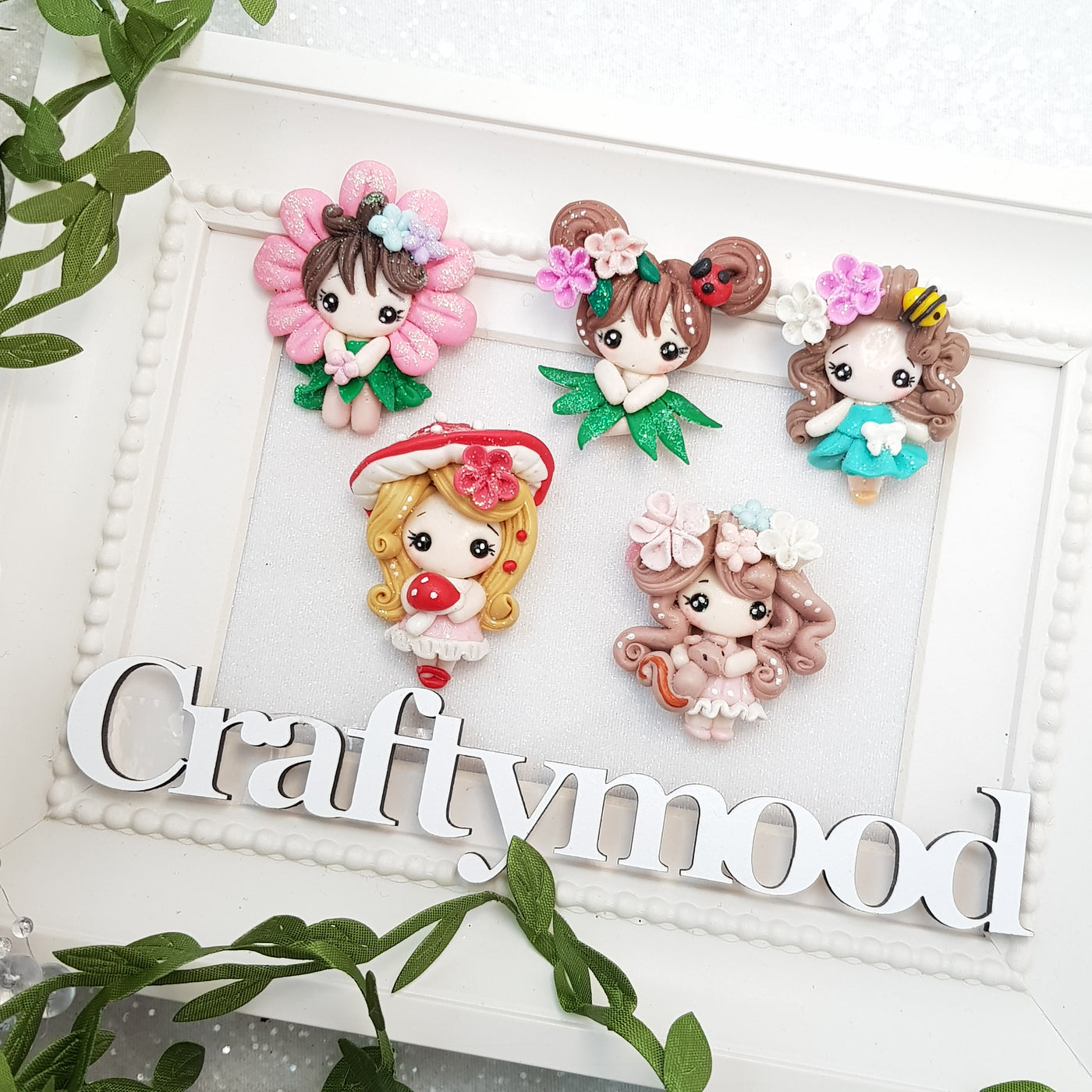 Adorable Flower Girls - Embellishment Clay Bow Centre