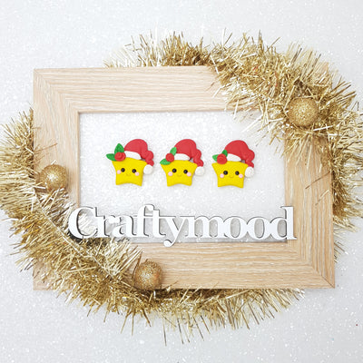 Christmas Star - Embellishment Clay Bow Centre
