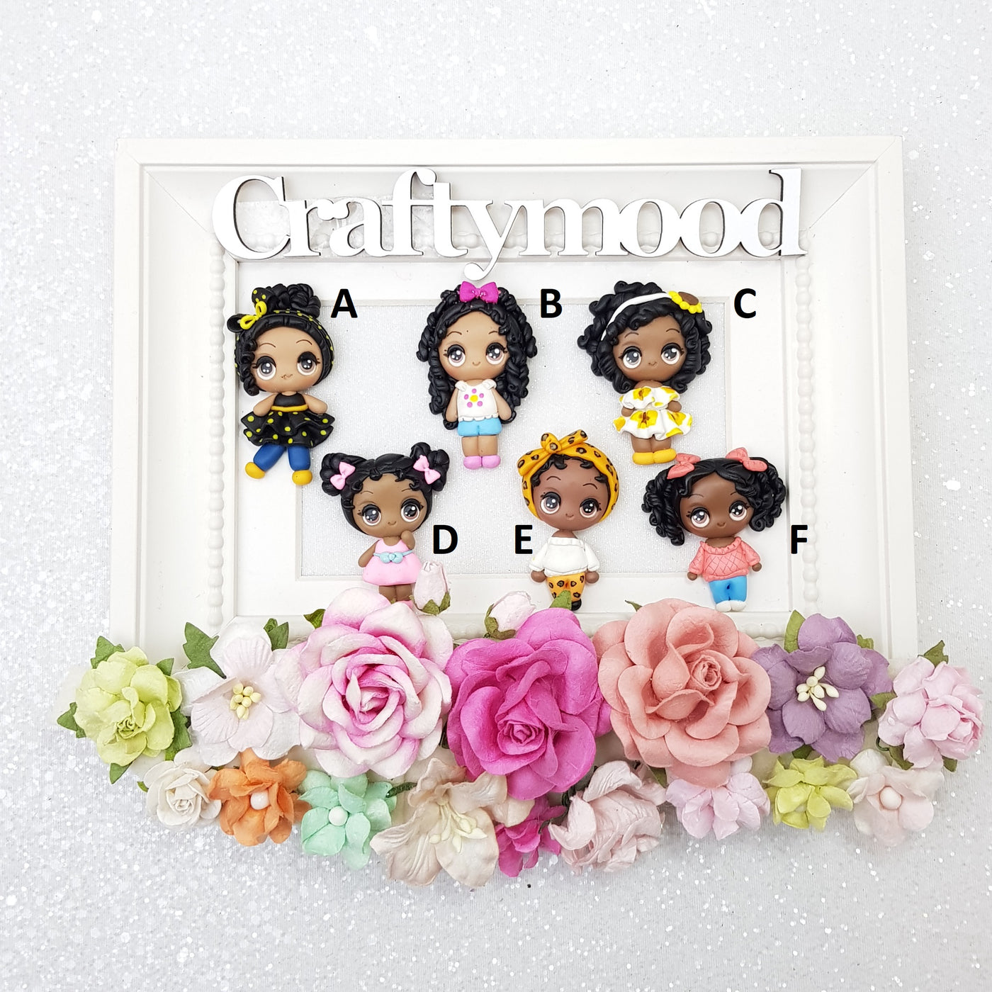 Brown skin girls - Embellishment Clay Bow Centre