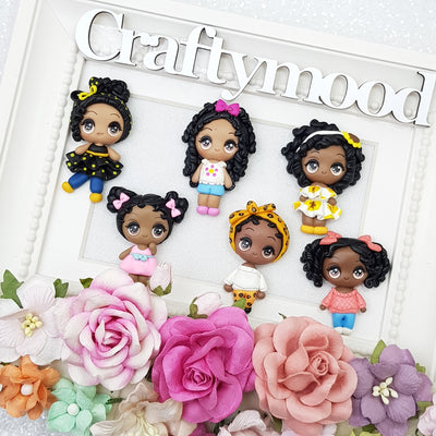 Brown skin girls - Embellishment Clay Bow Centre