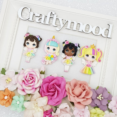 Unicorn girls - Embellishment Clay Bow Centre