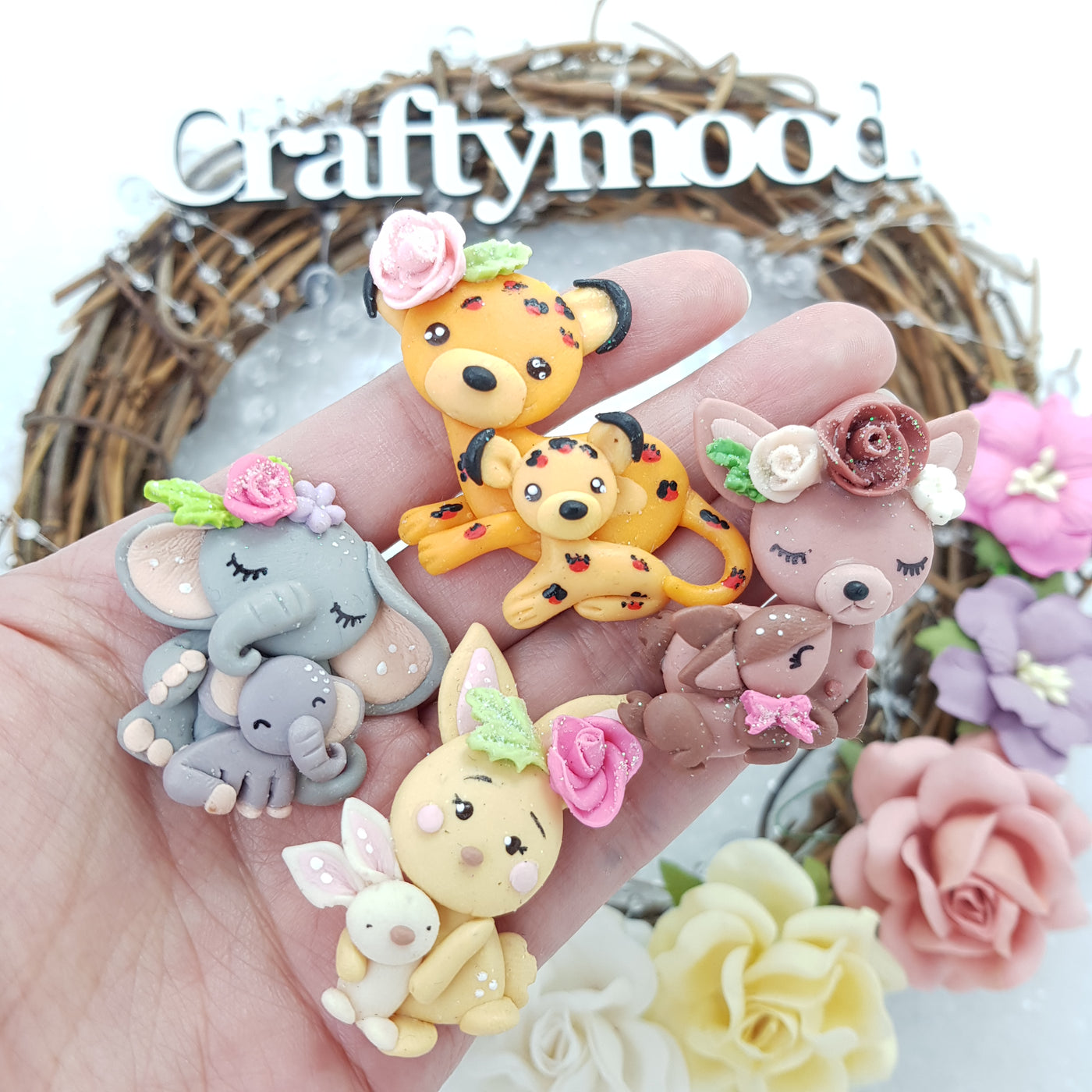 Mommy and me - Embellishment Clay Bow Centre