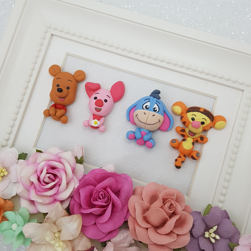 Magic wood friends - Embellishment Clay Bow Centre
