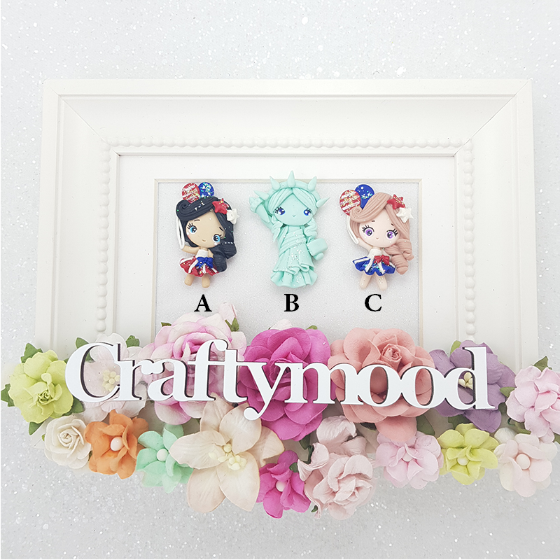 The American girls - Embellishment Clay Bow Centre