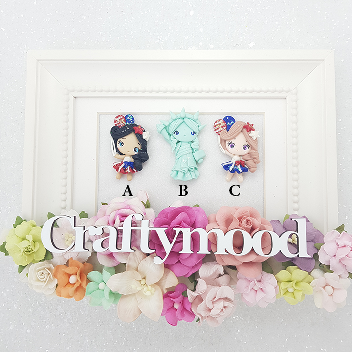 The American girls - Embellishment Clay Bow Centre